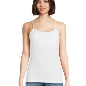 NO BOUNDARIES Womens Shelf Bra Camisole Top Size XL 15-17 Juniors White New